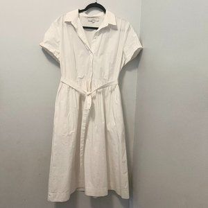 white LOFT belted shirtdress, 16